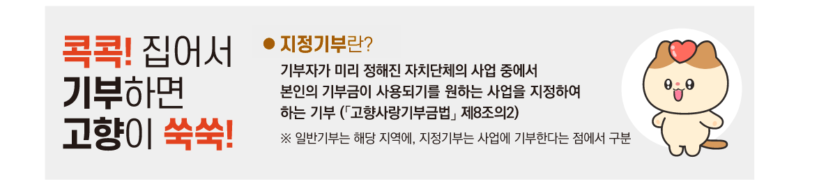 고향사랑기부 홍보(기정기부)