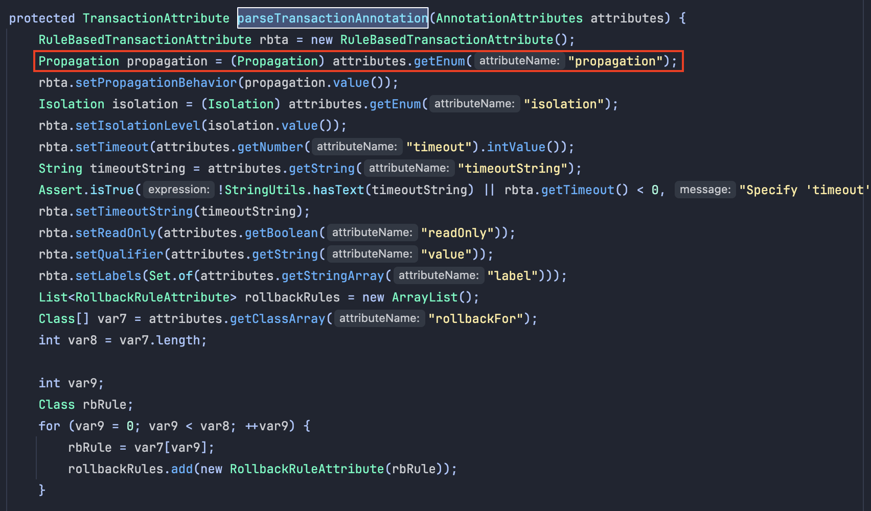 parseTransactionAnnotation 메서드2