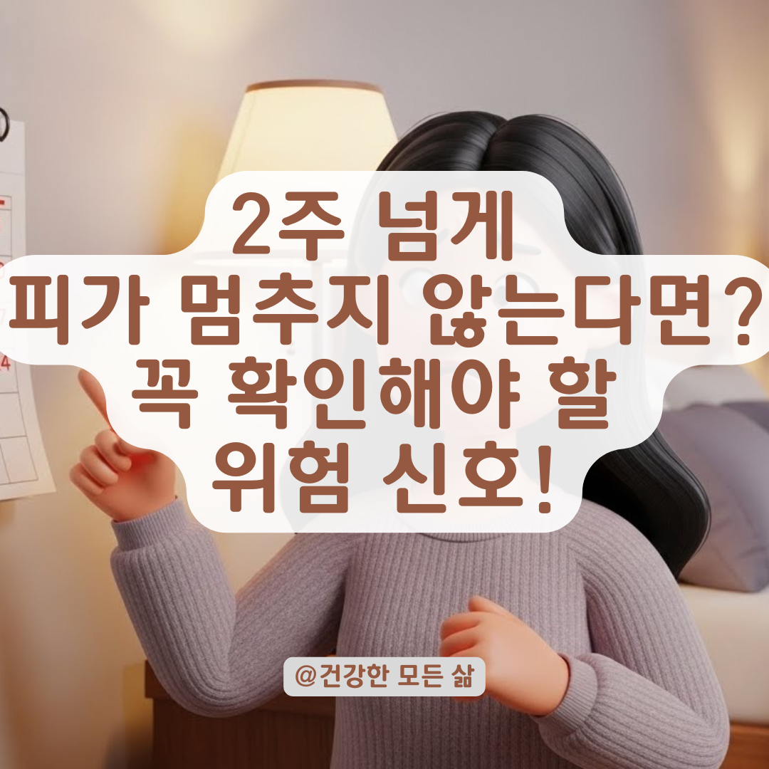 불규칙한 하혈이 2주 이상 지속된다면? 확인해야 할 체크리스트 총정리!