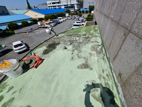 부산 옥상 방수 - 관공서 건물 천정 누수 자국 작업 사례