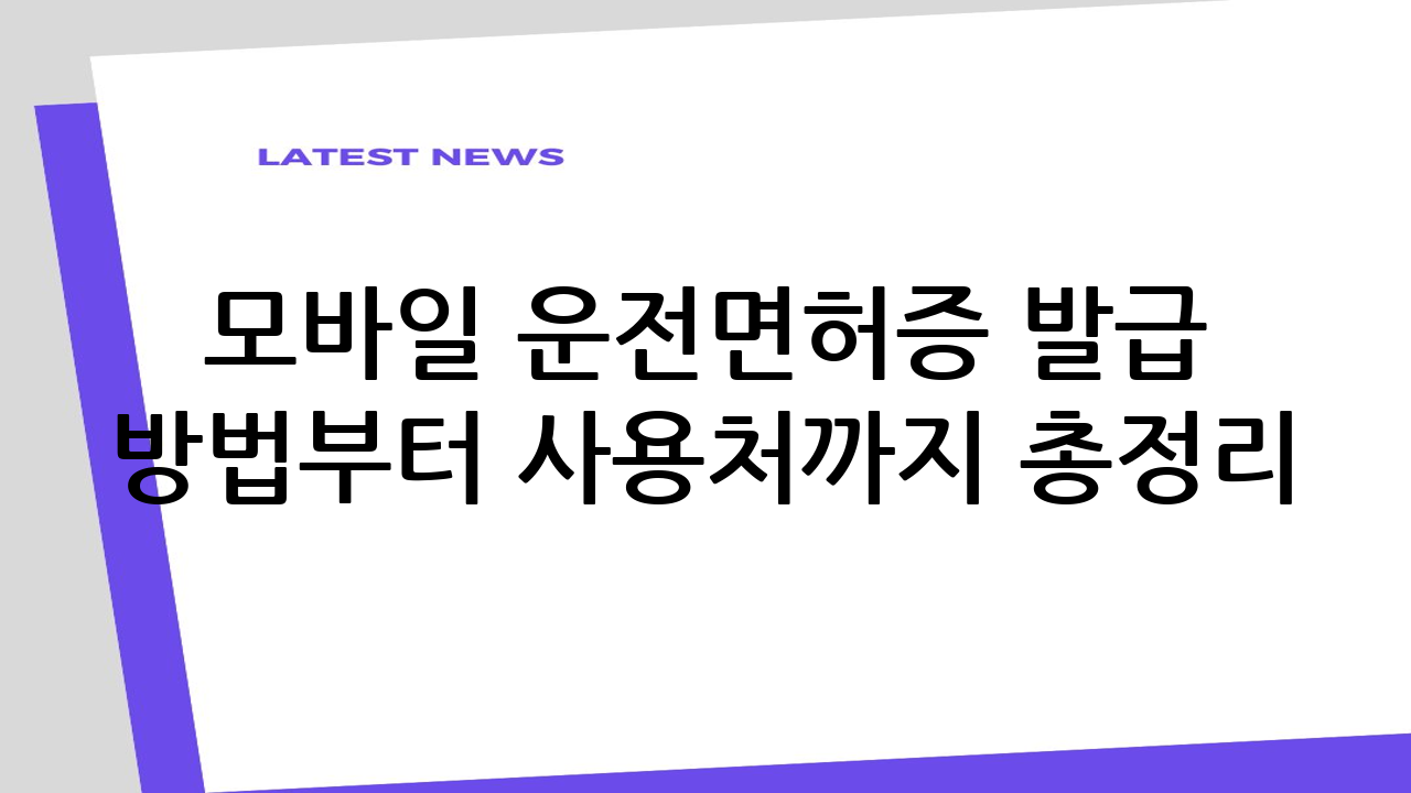 모바일 운전면허증