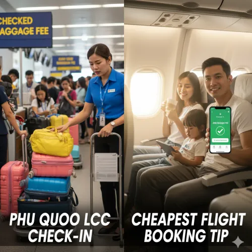 Cheapest flight booking tip, Phu Quo-LCC luggage check-푸꾸옥 최저가 항공권