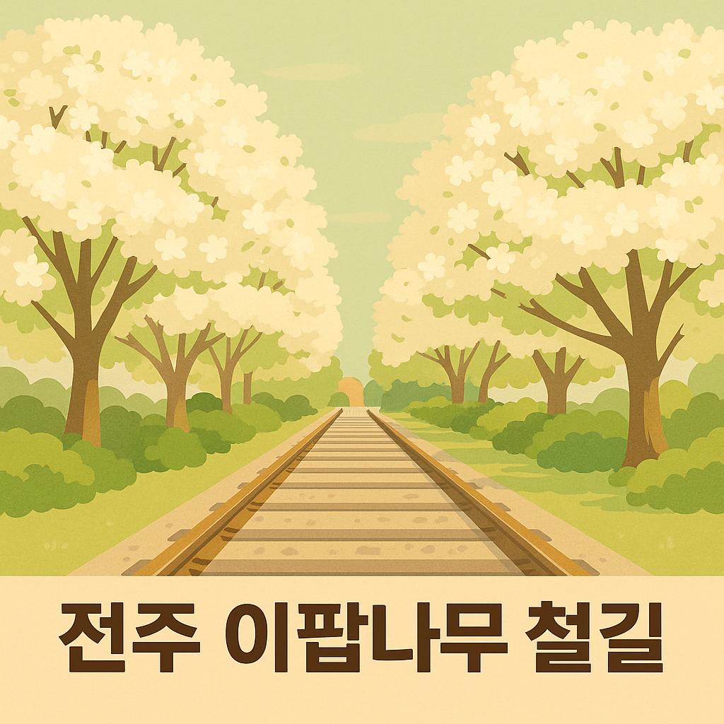전주 이팝나무 철길 사진