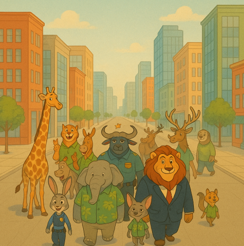 다양한 동물들이 살아가는 사회