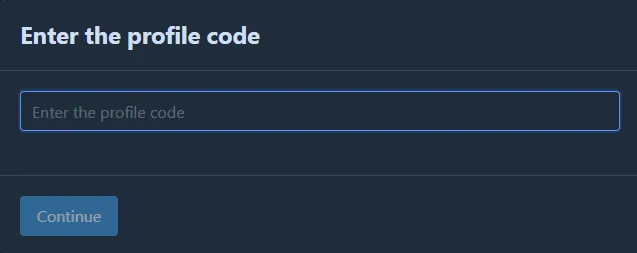 복사한 코드(공유받은 코드) 입력 창