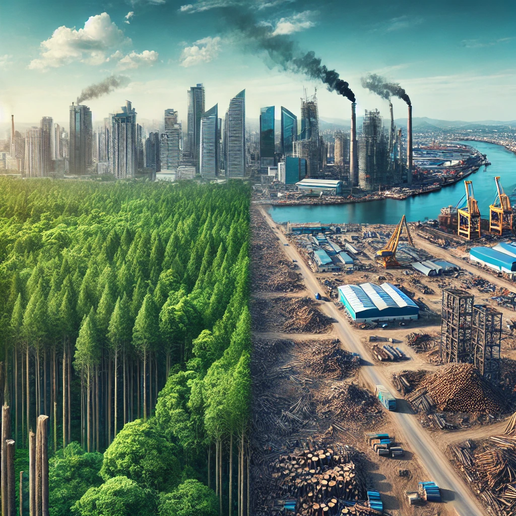 산림 파괴와 도시화