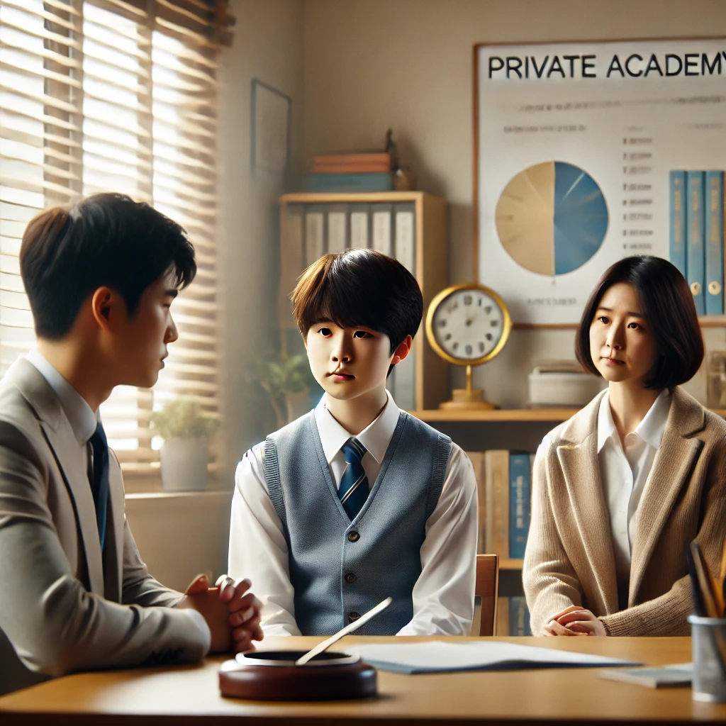 학원 상담 학부모가 더 긴장할까? 이미지