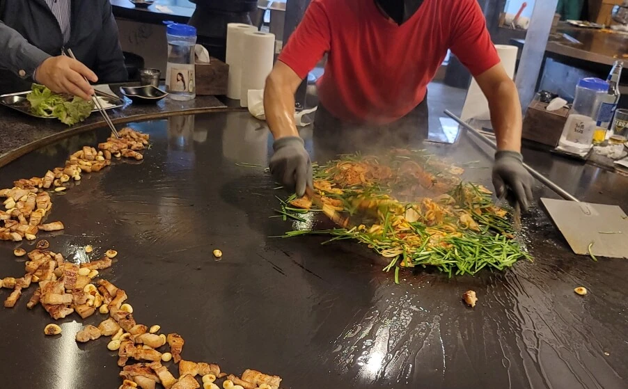 대형철판-야채볶기