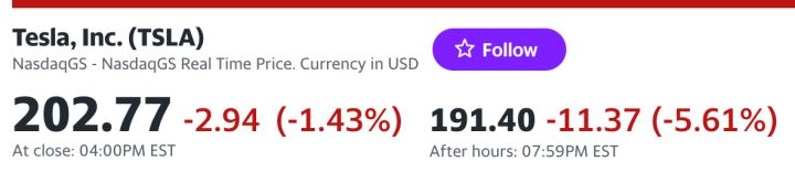 테슬라애프터마켓주가
