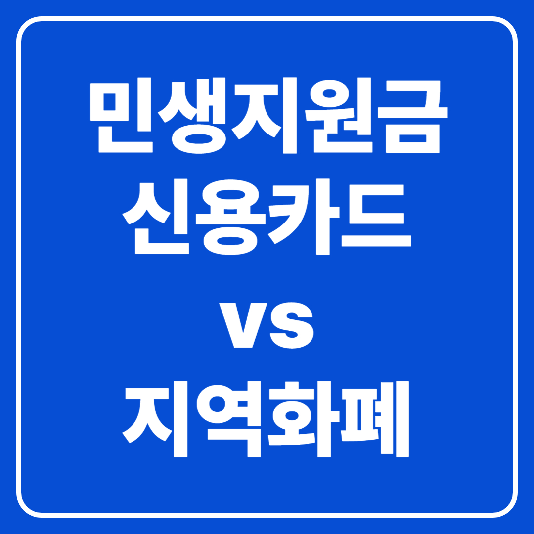 민생지원금 신용카드지역화폐