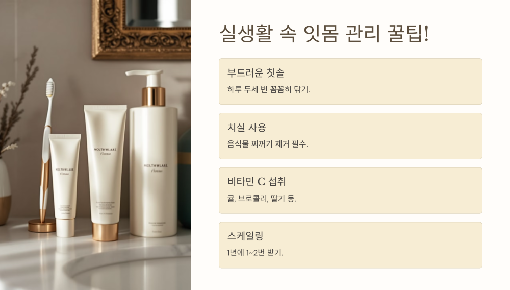 실생활 속 잇몸 관리 꿀팁!