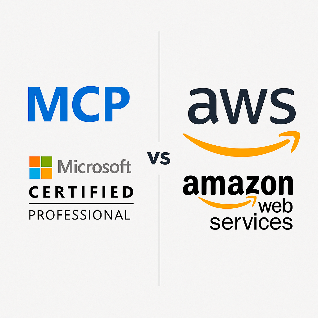 MCP/AWS 자격증 비교 사진