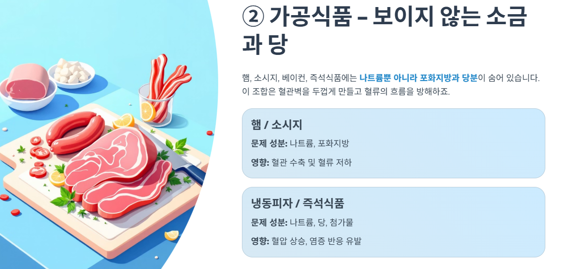 가공식품 – 보이지 않는 소금과 당