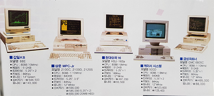 당시 XT 컴퓨터의 가격
