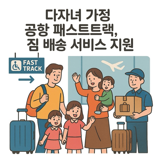다자녀 가정 공항 패스트트랙&amp;#44; 짐 배송 서비스