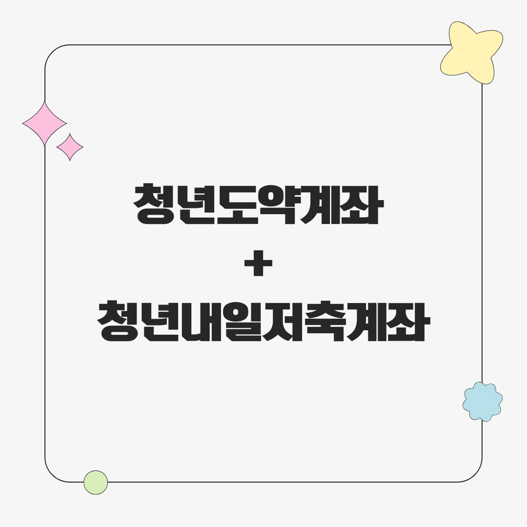 청년도약계좌 와 청년내일저축계좌 설계