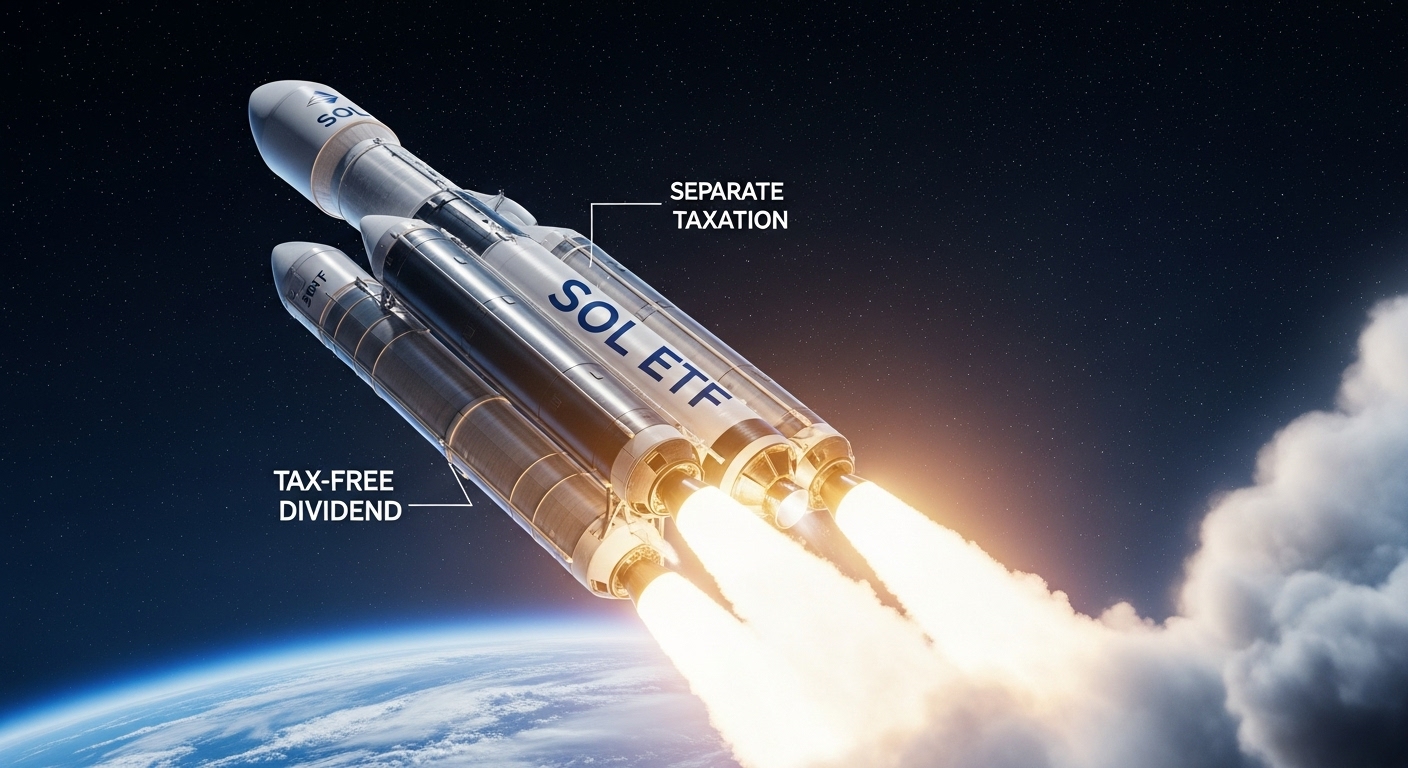 '감액 배당(비과세)'과 '분리과세'라는 두 개의 날개를 달고 날아가는 'SOL 코리아고배당' 로켓 이미지