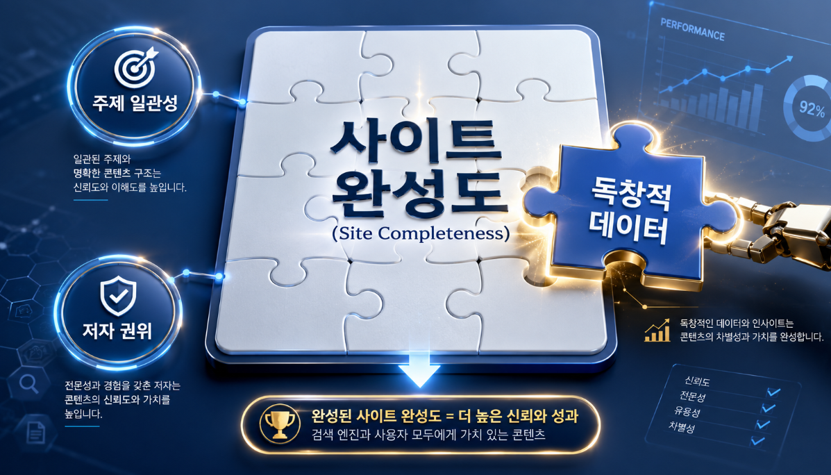 토픽 클러스터 구조와 기술적 설정을 통한 사이트 완성도 구축 형상화