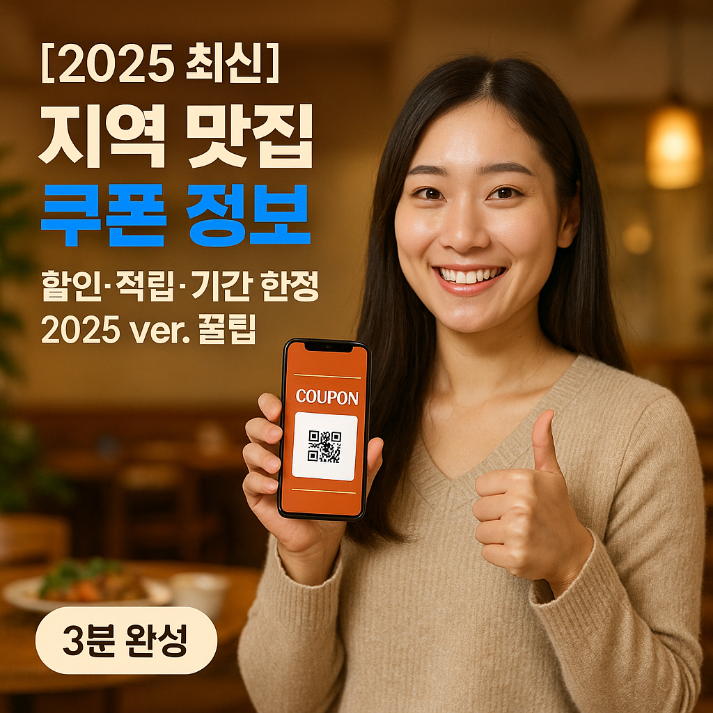 지역 맛집 쿠폰 정보 | 할인·적립·기간 한정 2025 ver. 꿀팁