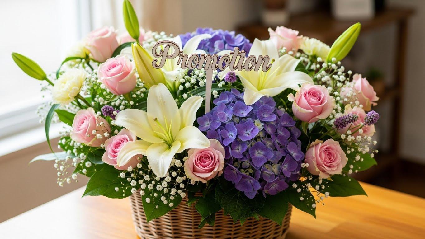 승진 축하 꽃바구니