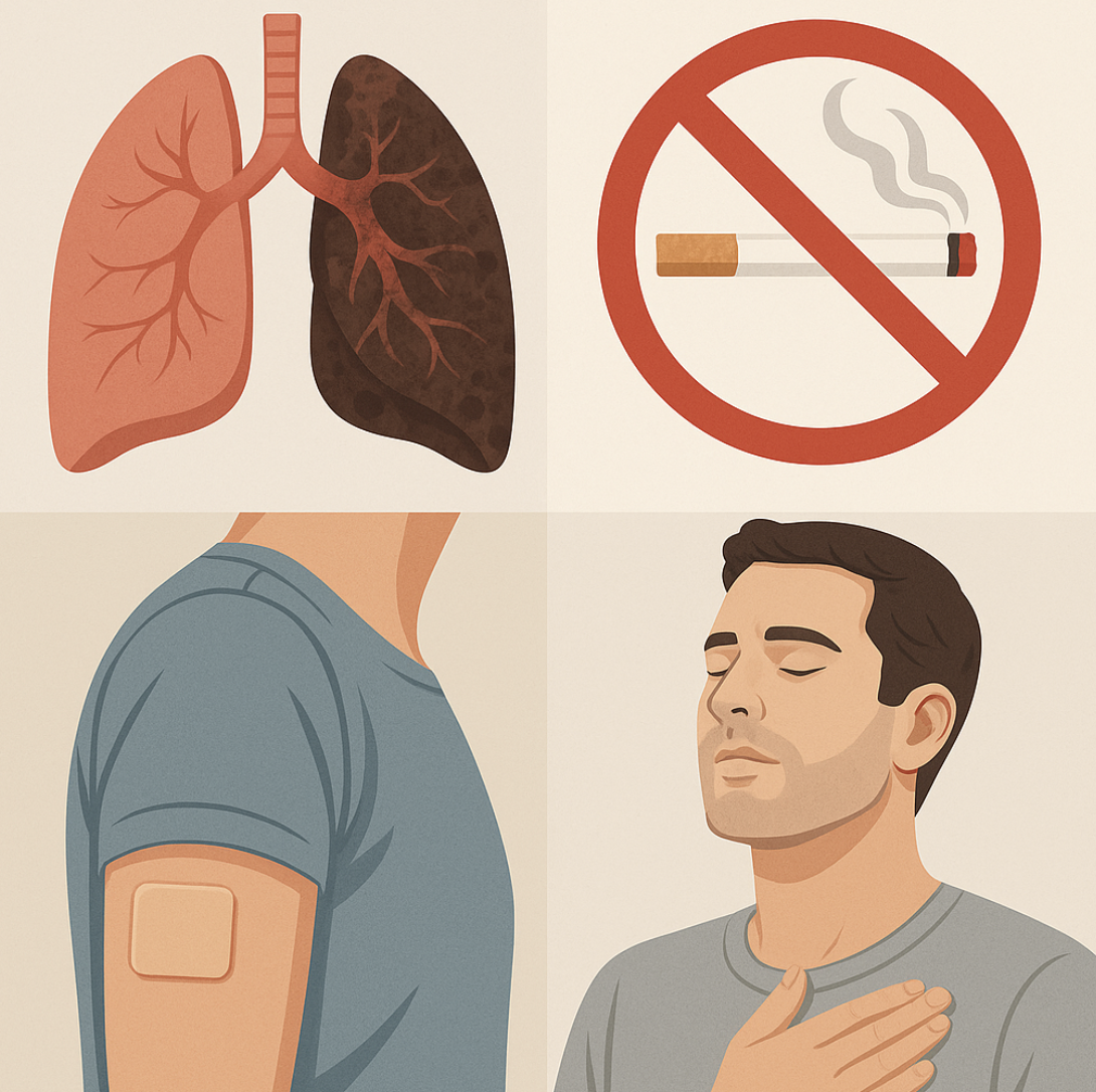 흡연의 영향과 금연 전략과 관련한 이미지