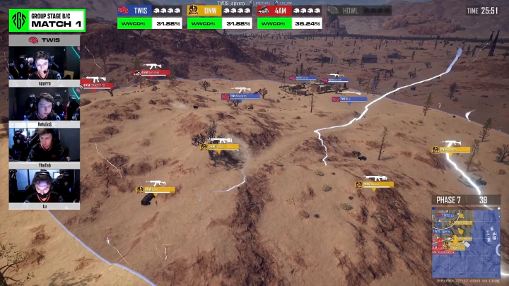 다나와 이스포츠, 4AM, 트위스티드 마인드가 3파전을 벌인 1매치