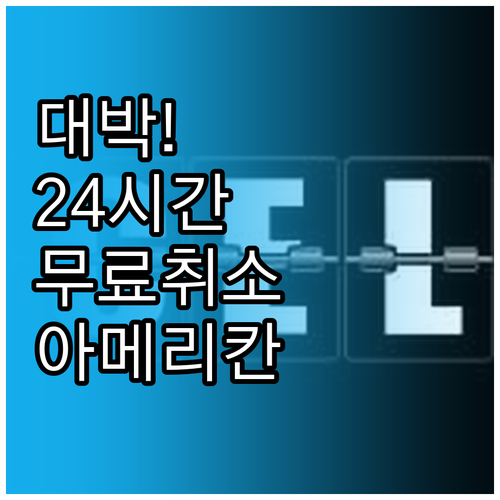 아메리칸항공 예약 후 24시간 이내 ..