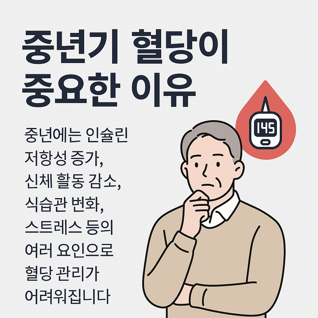 중년기 혈당이 중요한 이유 이미지