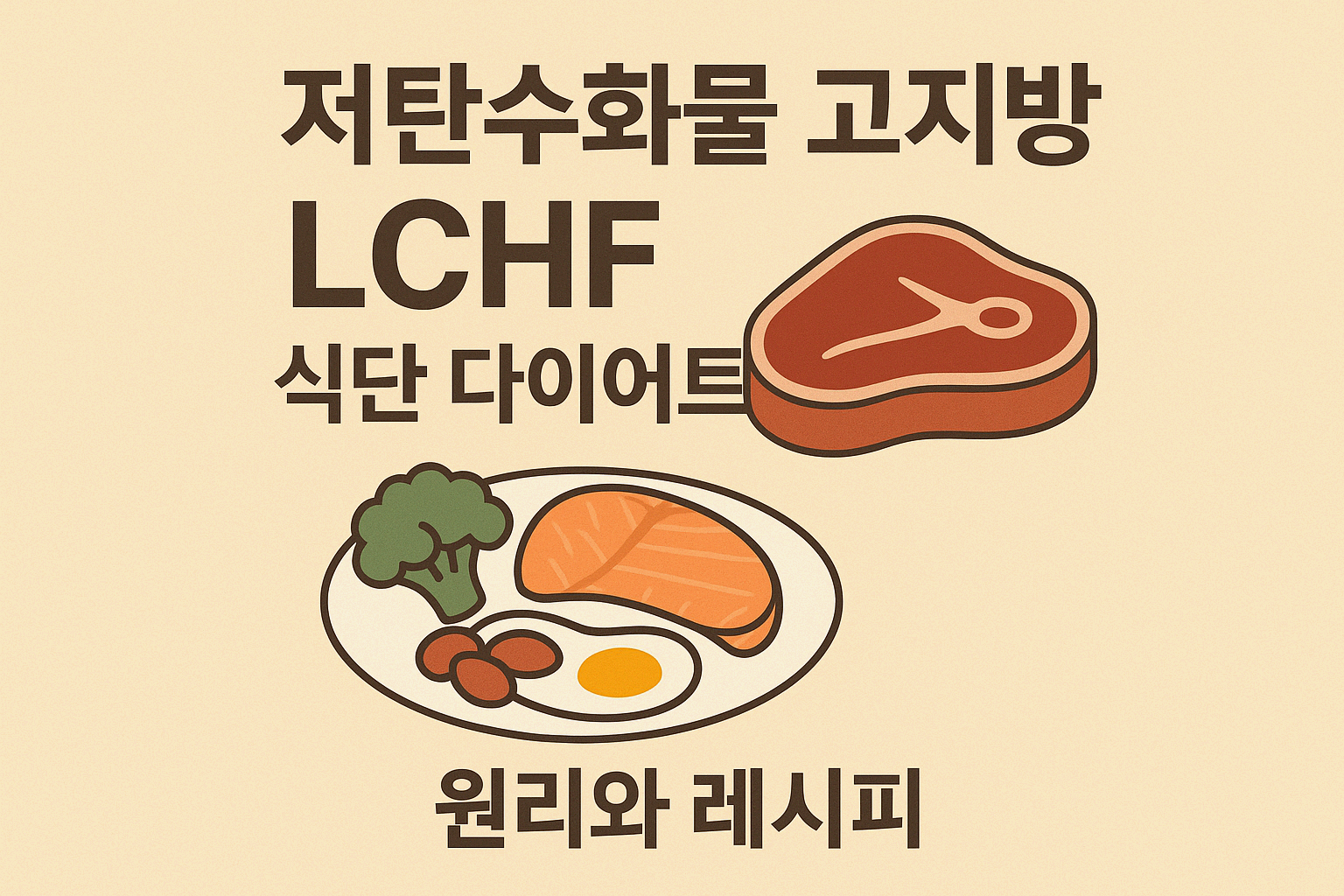 다이어트의 끝 8 - 저탄수화물 고지방(저탄고지, LCHF) 식단 다이어트의 원리와 레시피