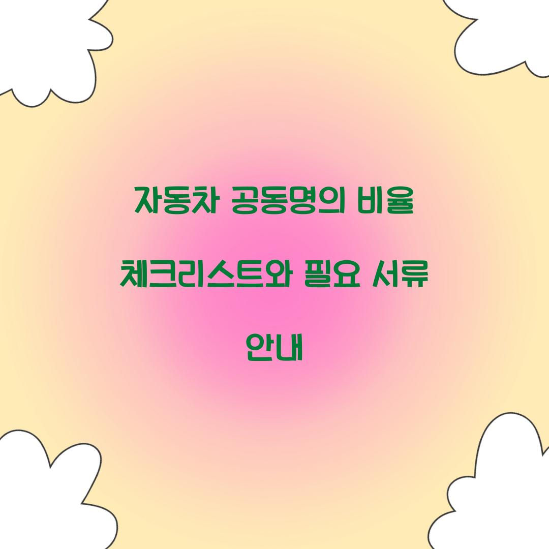 자동차 공동명의 비율