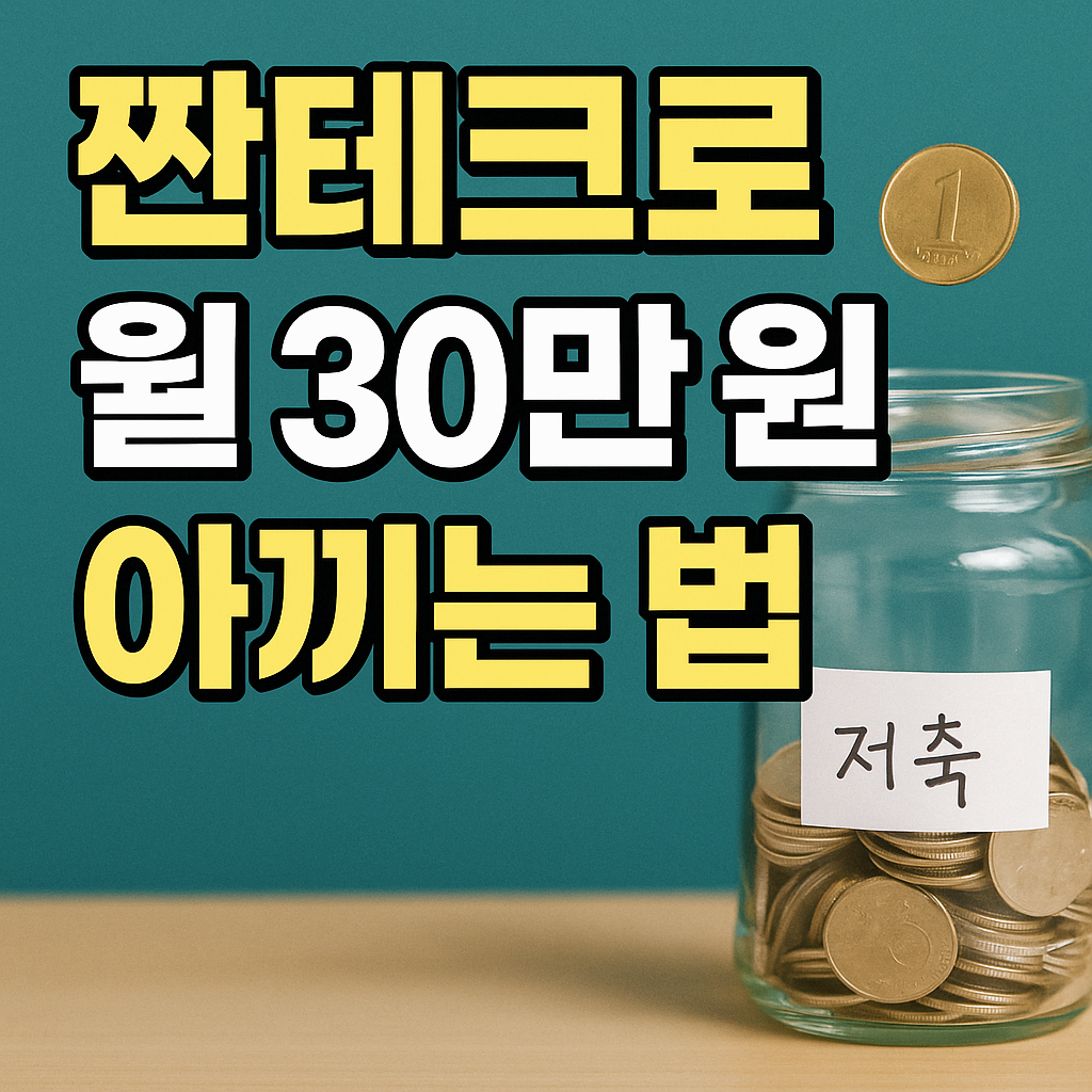 짠테크로 월 30만 원 아끼는 법