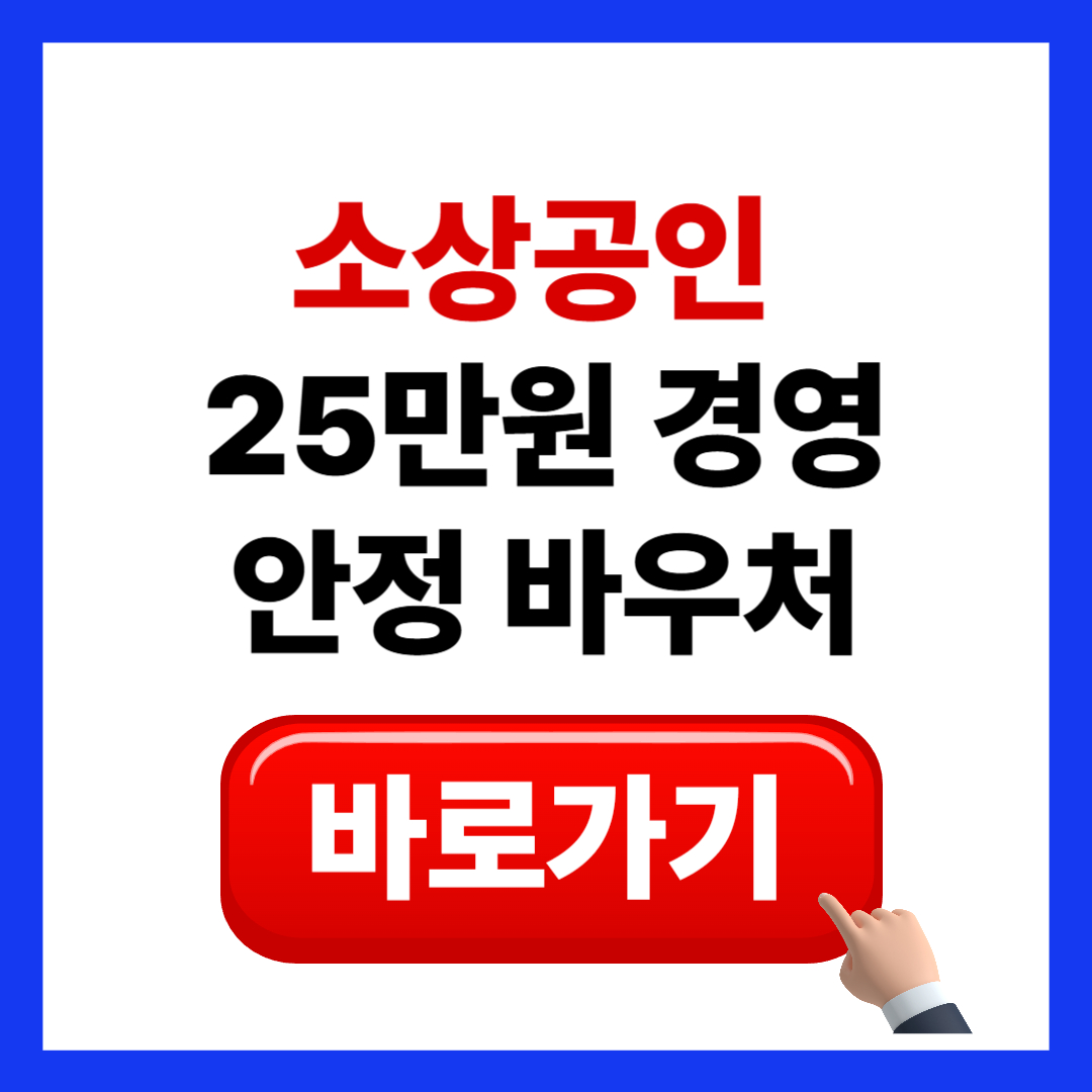 소상공인 25만원 경영안정바우처