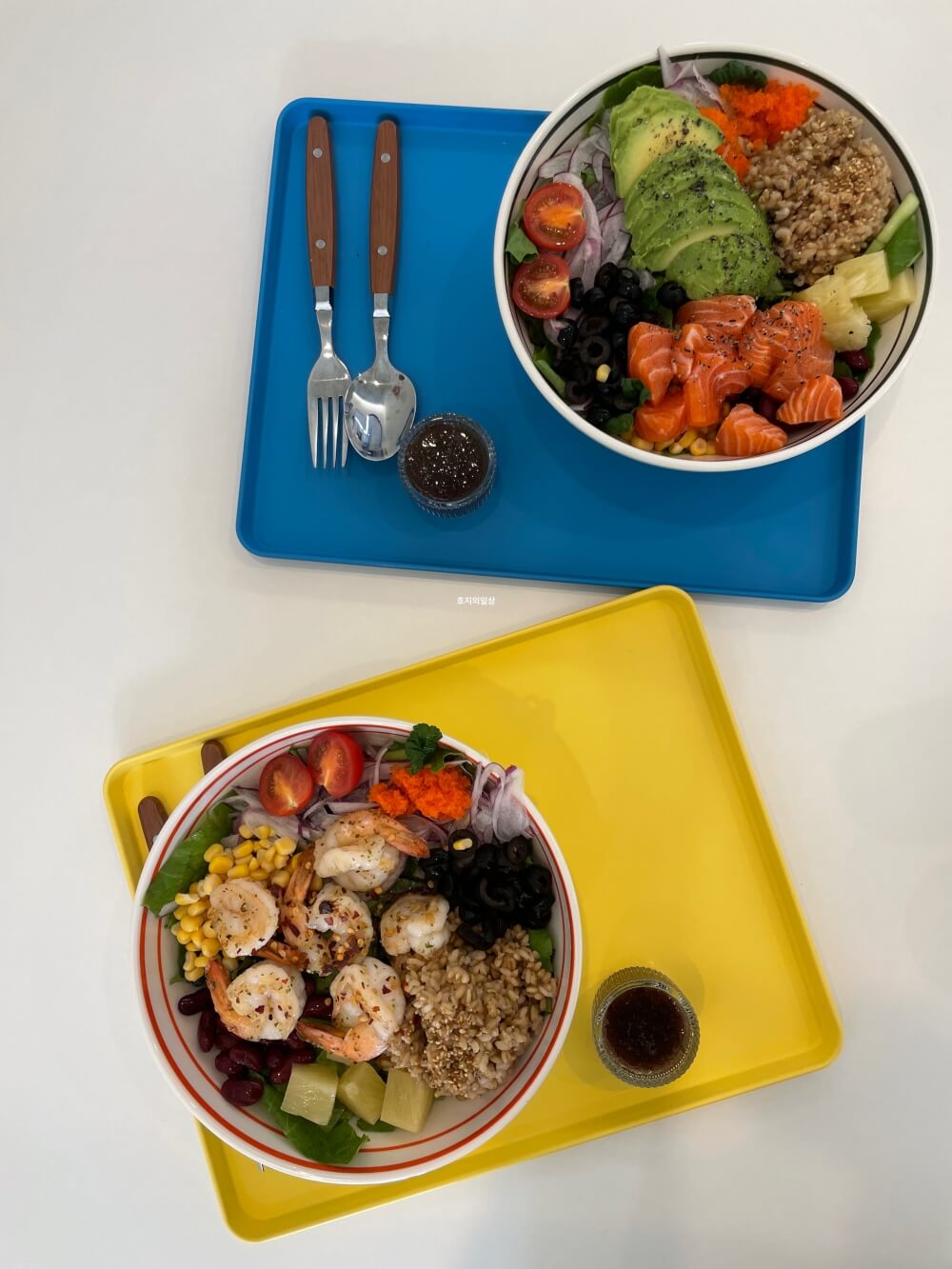 수원 호매실 맛집 샐러드 식당 - 접시 위에 주문한 메뉴