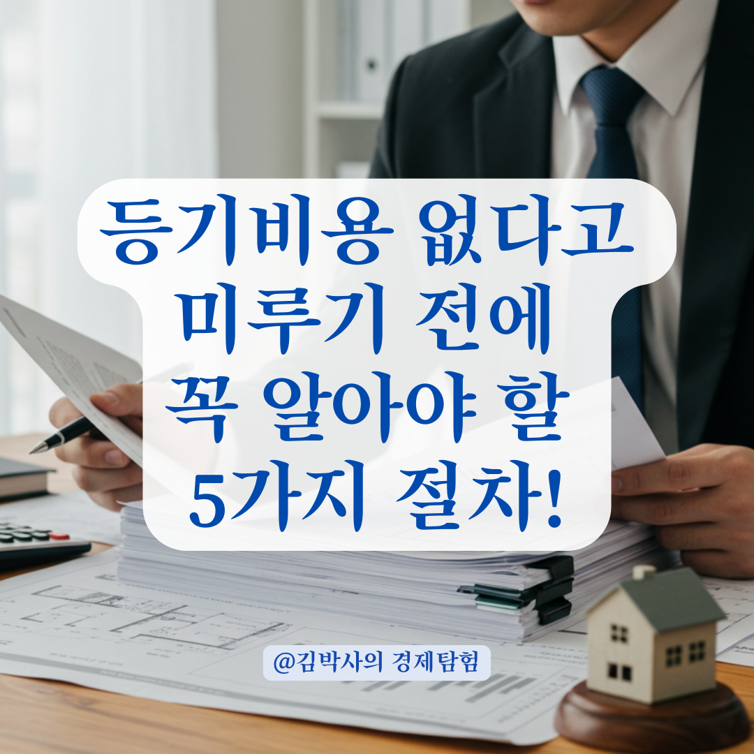 아파트 등기비용 준비 안 됐다면? 접수 연기 전 꼭 알아야 할 절차
