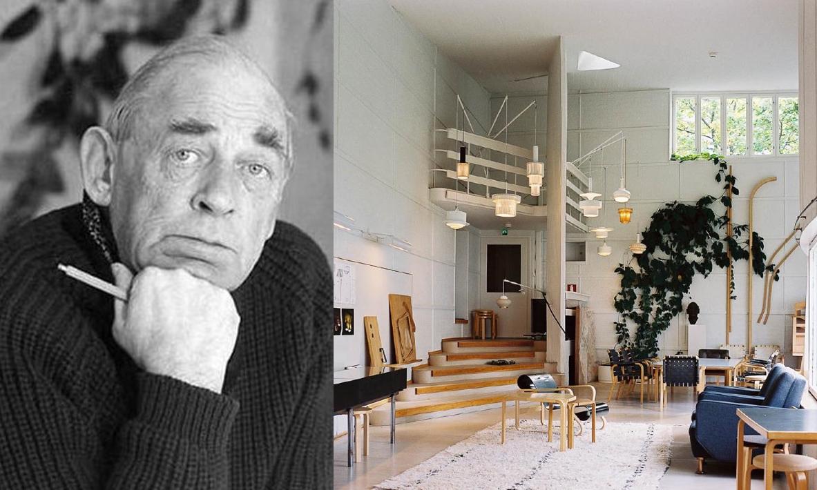 알바알토와 그의 사무실 내부 이미지