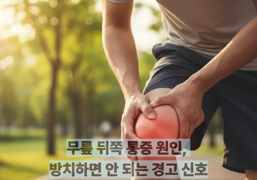 무릎 뒤쪽 통증 원인, 방치하면 안 되는 경고 신호
