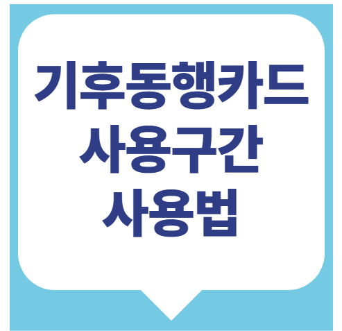 기후동행카드 신청방법 및 사용구간, 사용법 총정리(티머니앱 다운로드)