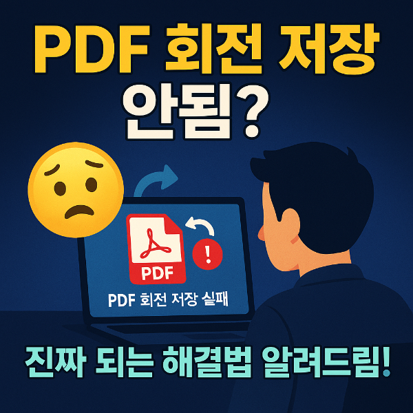PDF 회전 저장 안됨