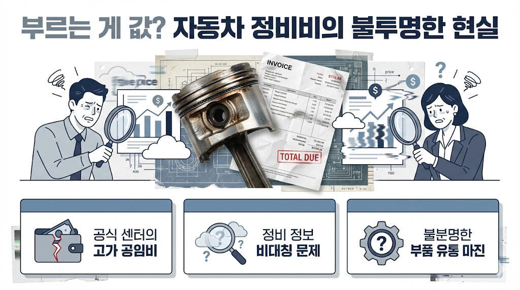 자동차 정비비의 불투명한 현실 인포그래픽