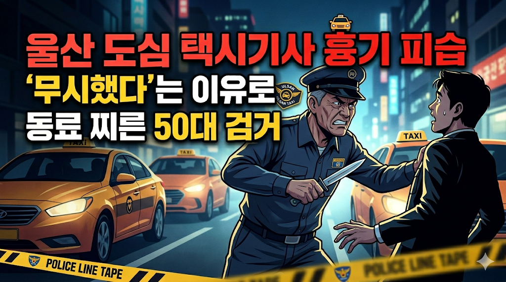 울산 택시기사 흉기 피습 사건 분석: '클럽택시' 기사 50대 A씨 긴급체포 경위와 쟁점
