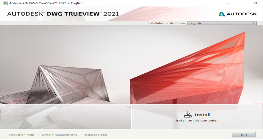 DWGTrueView 2021 install 시작하기
