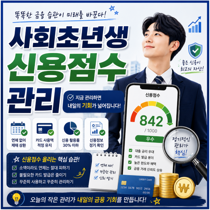 사회초년생 신용점수 관리