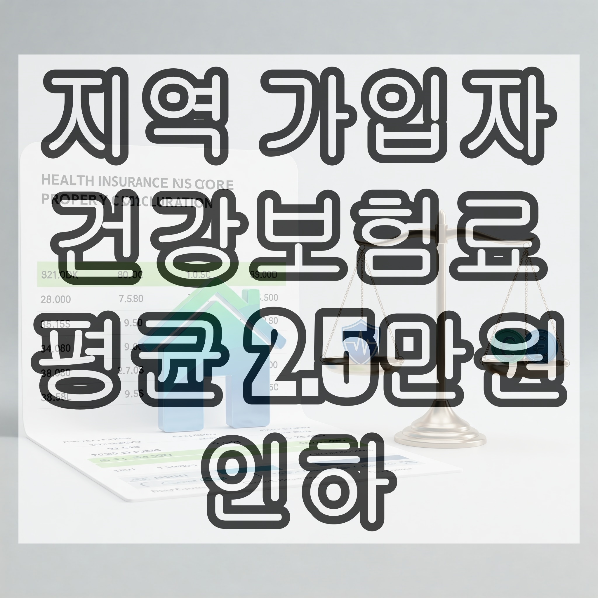 지역 가입자 건강보험료 평균 2.5만원 인하