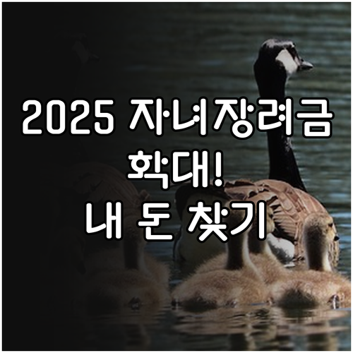 2025 자녀장려금 확대안 소득 재산..