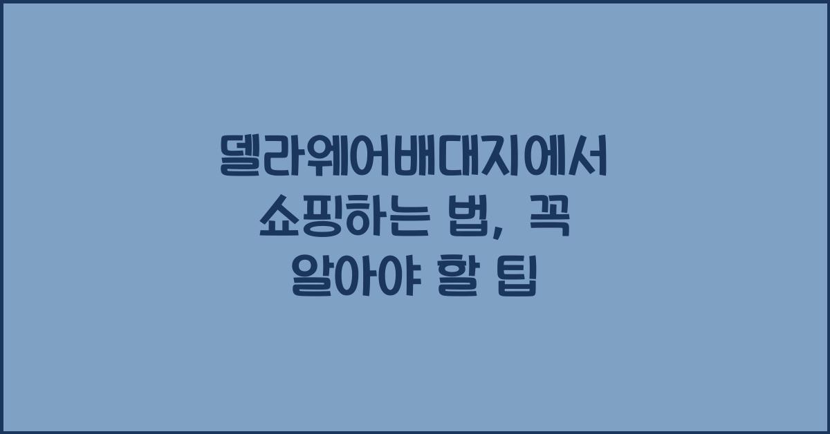 델라웨어배대지