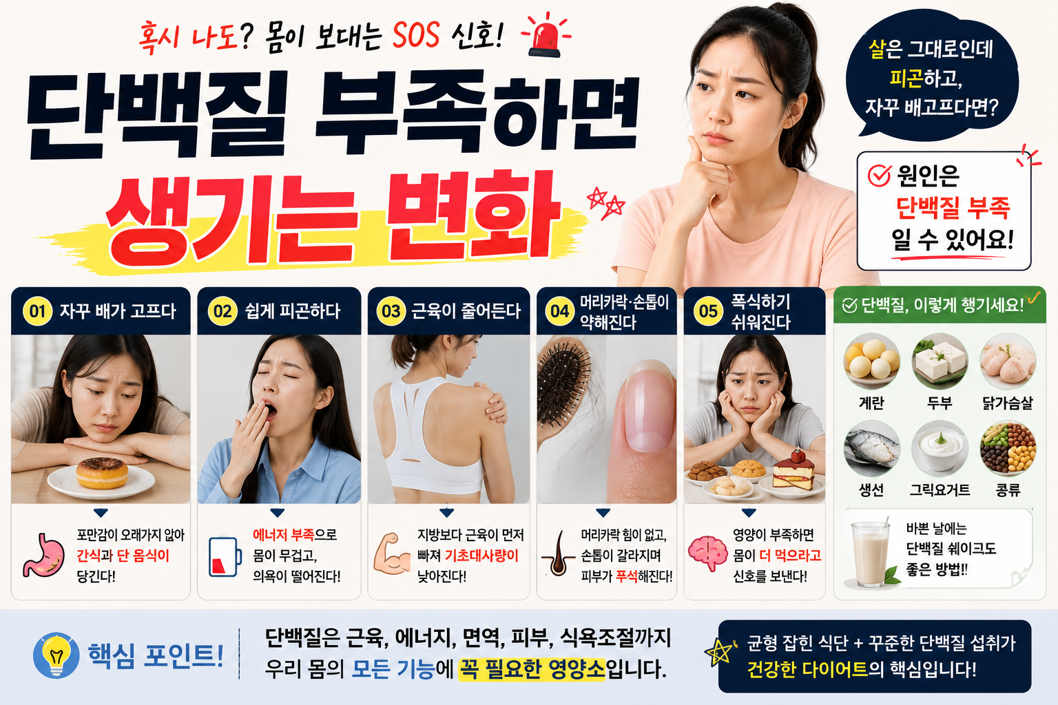 단백질 부족하면 몸에서 보내는 신호