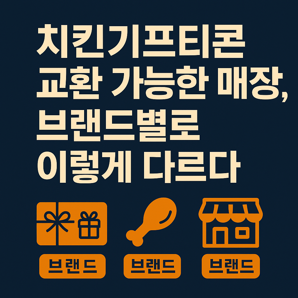 치킨기프티콘 교환 가능한 매장, 브랜드별로 이렇게 다르다