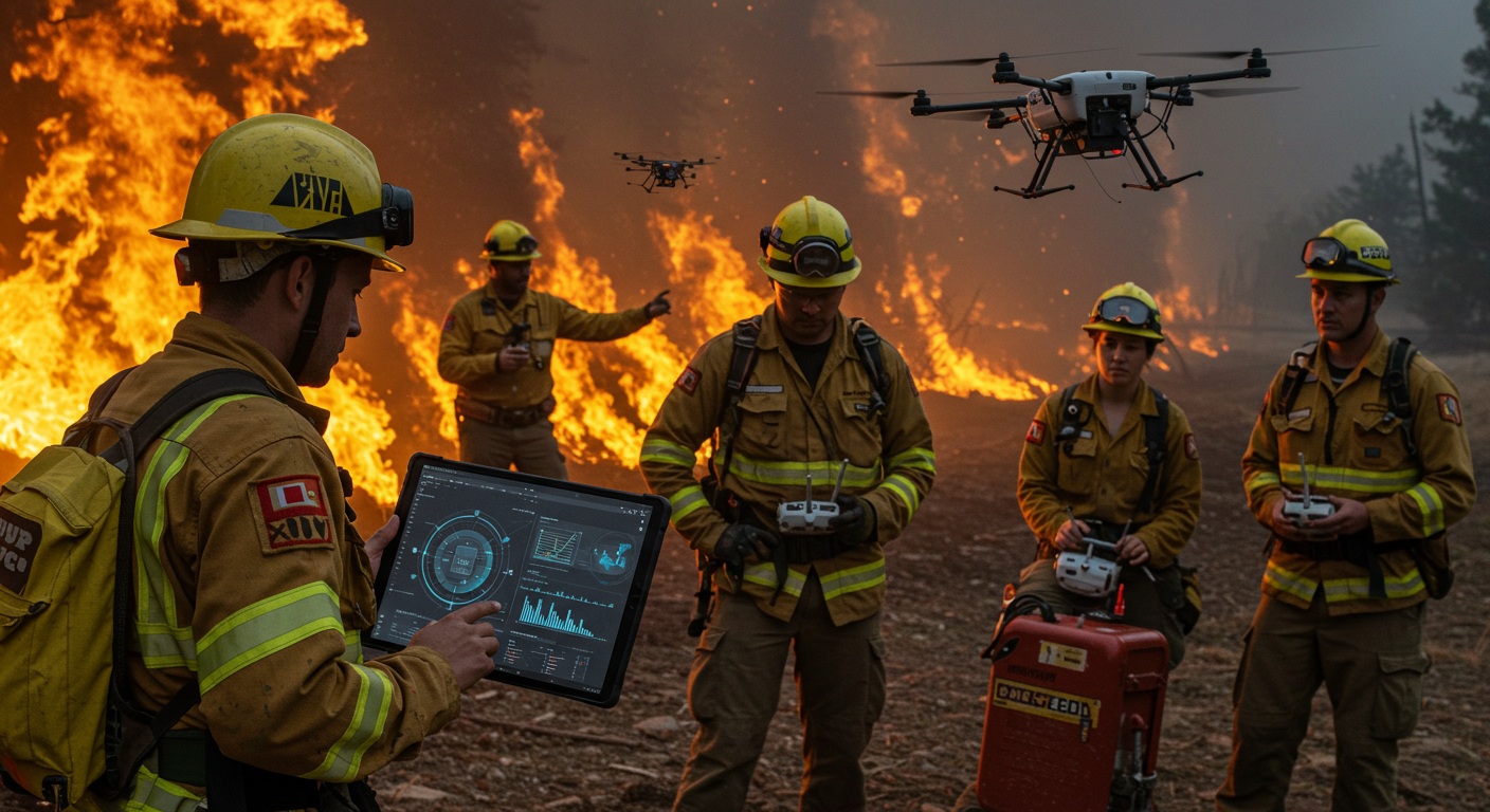 현대적 산불 대응 기술과 인력의 조화