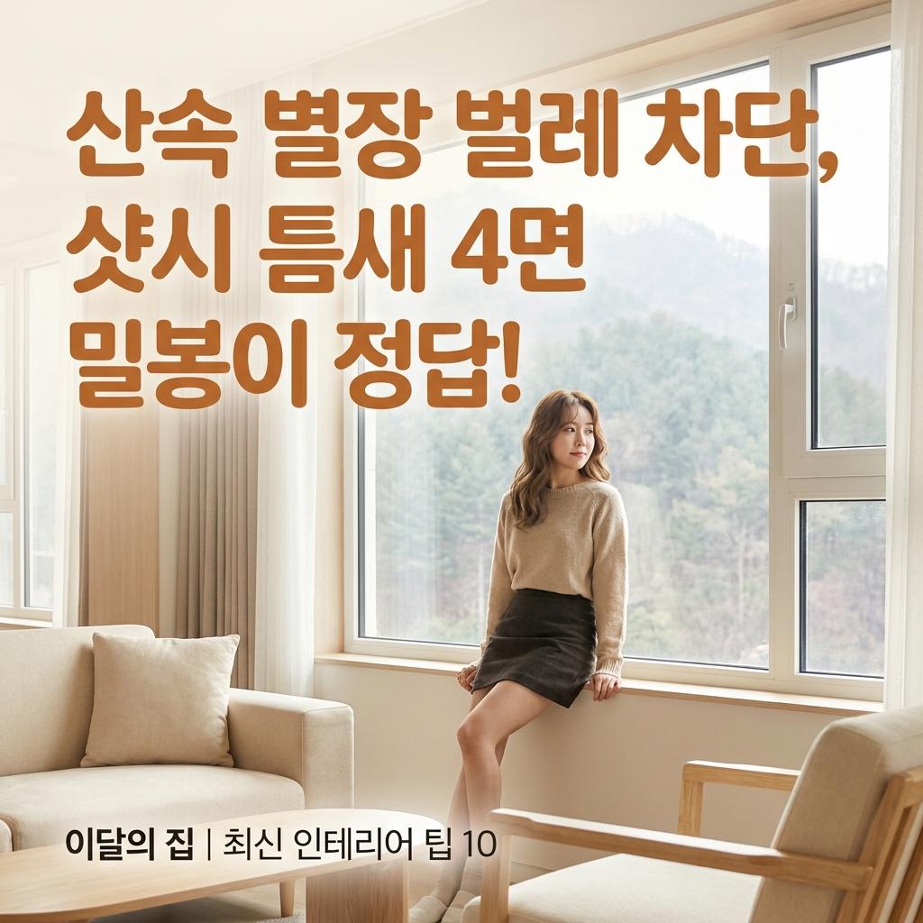 산속 별장 벌레 지옥? 샷시 틈새 4면만 막아도 유입 99% 차단하는 팩트체크