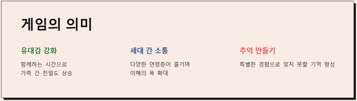 설 명절 게임의 의미